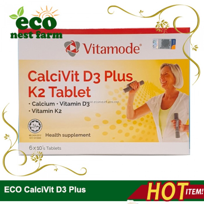 Halal ECO Vitamode CalciVit D3 Plus K2 Tablet